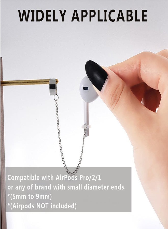 NILSTOREY Earrings for Earbuds Holder Clips, 1 Pair Clip-On Anti Lost Earring Strap for Earbuds (Non Piercing), Wireless Earhooks Earbuds Earphone Holder (Circle Style) - Image 3